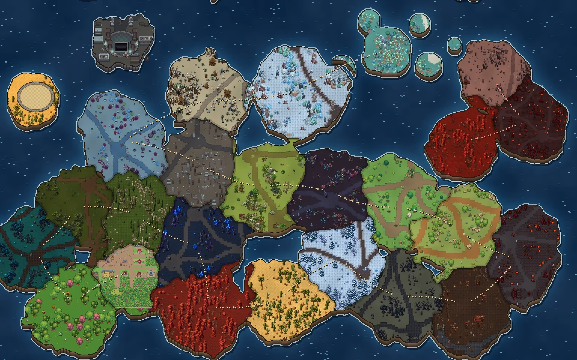 Mapa do mundo de HeroesFarm